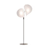 Manta Contemporary Free Standing Floor Lamp with Dual Fabric Shades and Swivel Joints