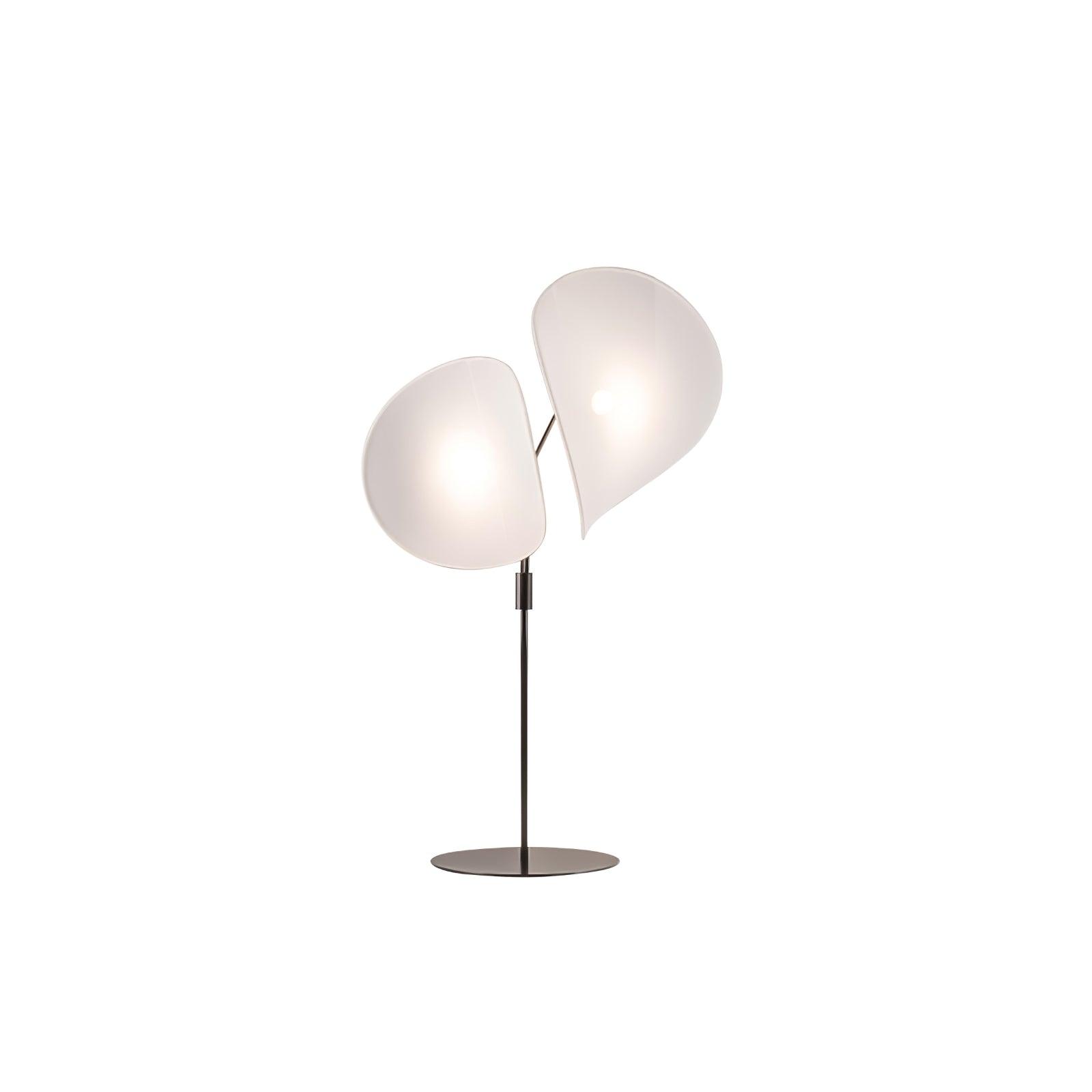 Manta Contemporary Free Standing Floor Lamp with Dual Fabric Shades and Swivel Joints