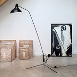 Modern Adjustable Mantis Arm Floor Lamp Rotating Industrial Metal Standing Light for Bedroom