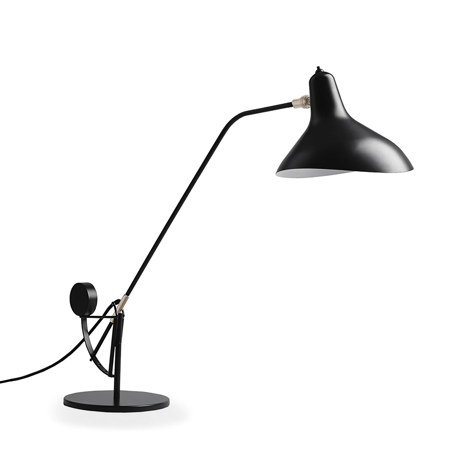 Modern Mantis Arm Table Lamp Minimalist Black Metal Desk Light for Living Room