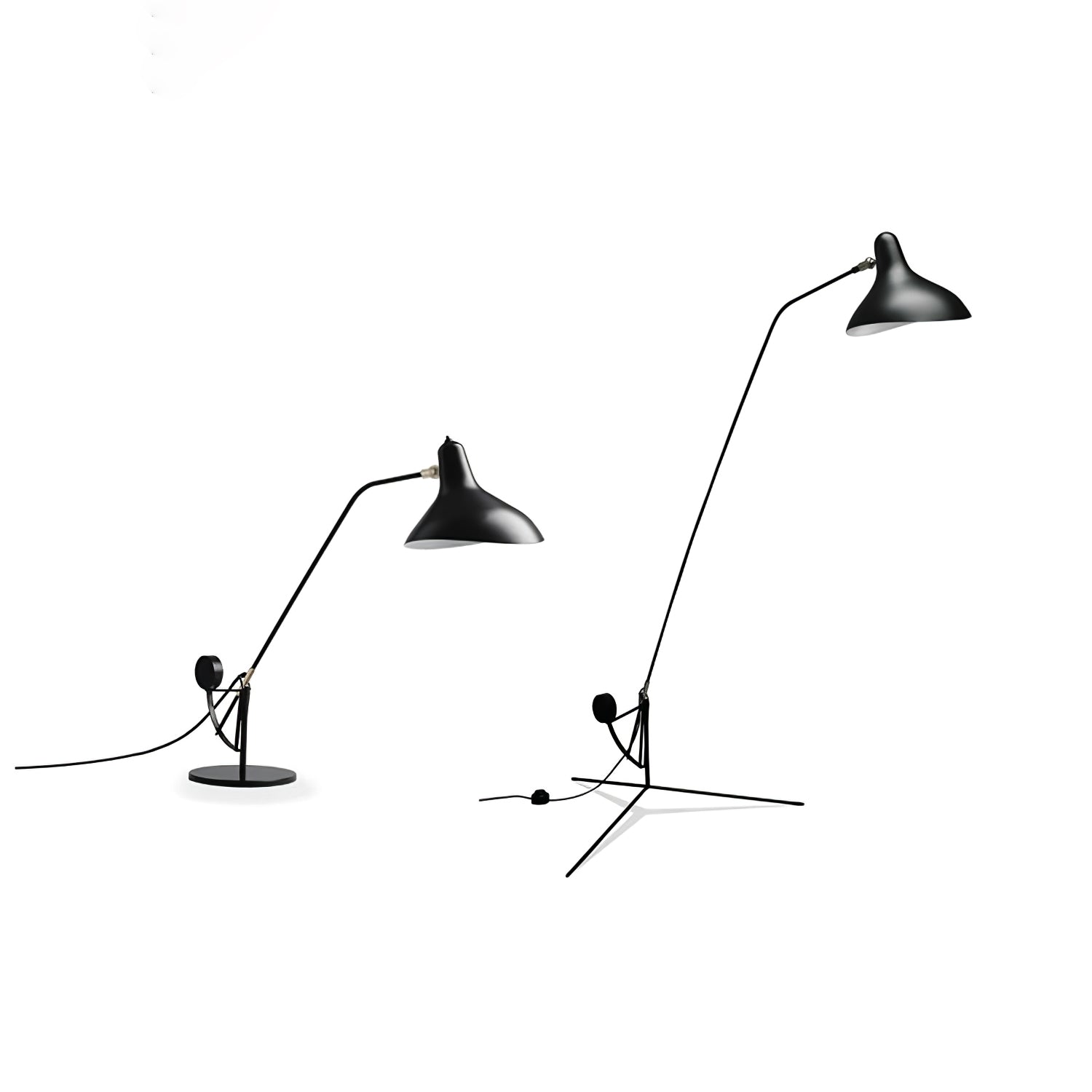 Modern Mantis Arm Table Lamp Minimalist Black Metal Desk Light for Living Room