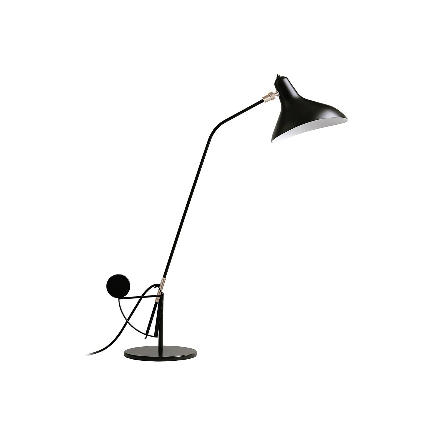 Modern Mantis Arm Table Lamp Minimalist Black Metal Desk Light for Living Room