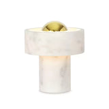 Modern Marble Aura LED Table Lamp for Nightstand and Living Room Ambient Lighting
