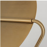 Modern Marble Geometric Base Table Lamp with Gold Shade for Bedside and Reading