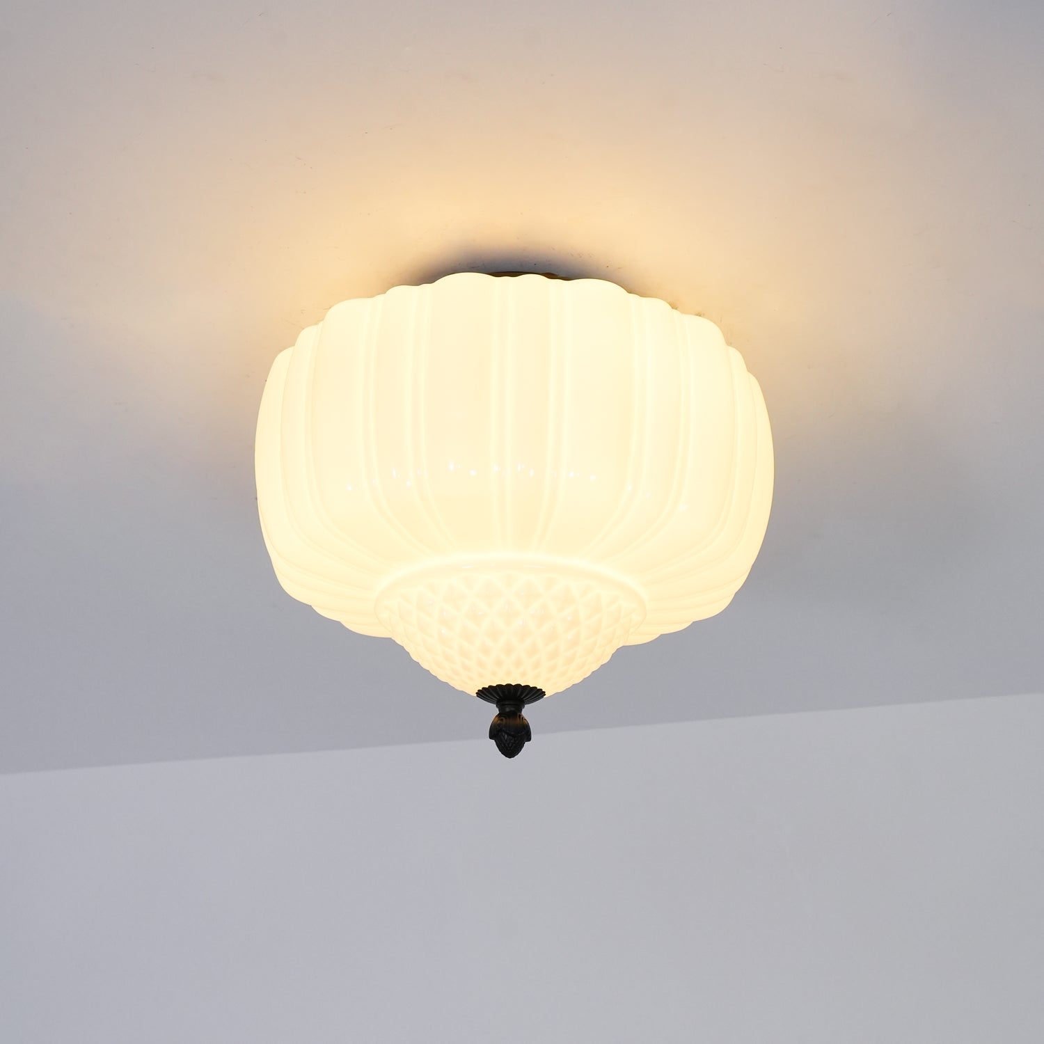 Marlo Contemporary Metal and Glass Flush Mount Ceiling Light for Modern Interiors