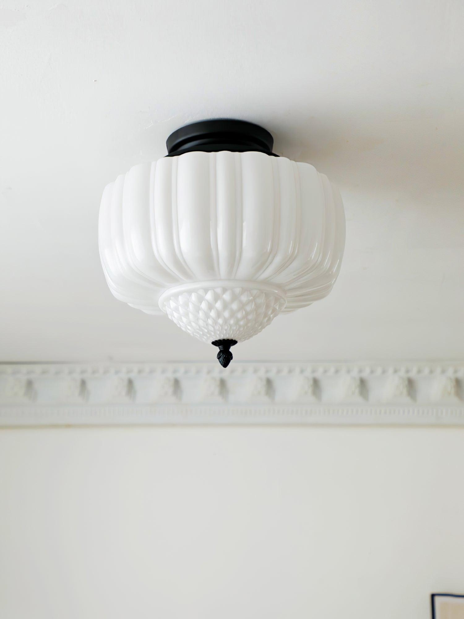 Marlo Contemporary Metal and Glass Flush Mount Ceiling Light for Modern Interiors