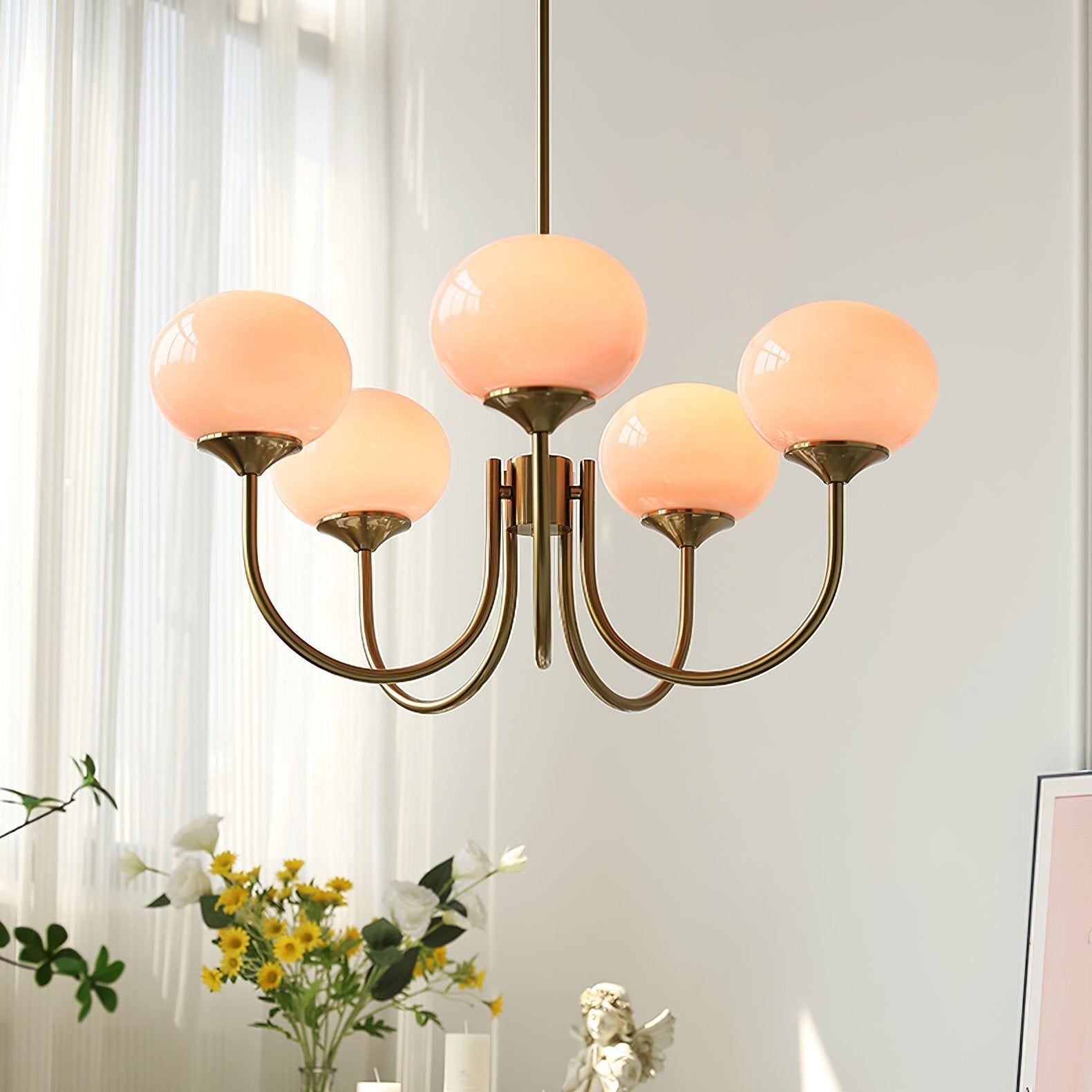 modern-marshmallow-pink-glass-pendant-light-gold-finish-ceiling-chandelier-lighting