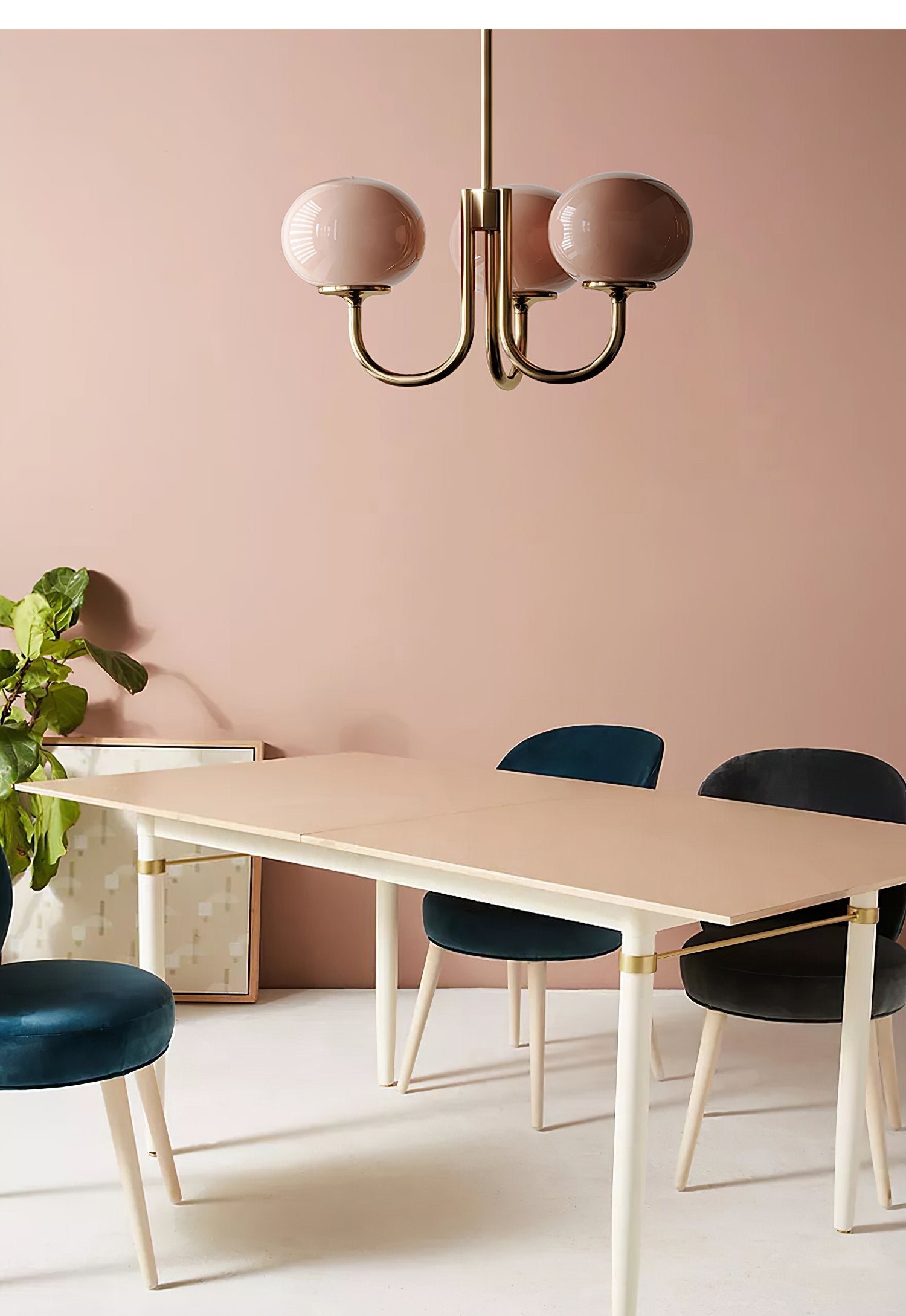 modern-marshmallow-pink-glass-pendant-light-gold-finish-ceiling-chandelier-lighting