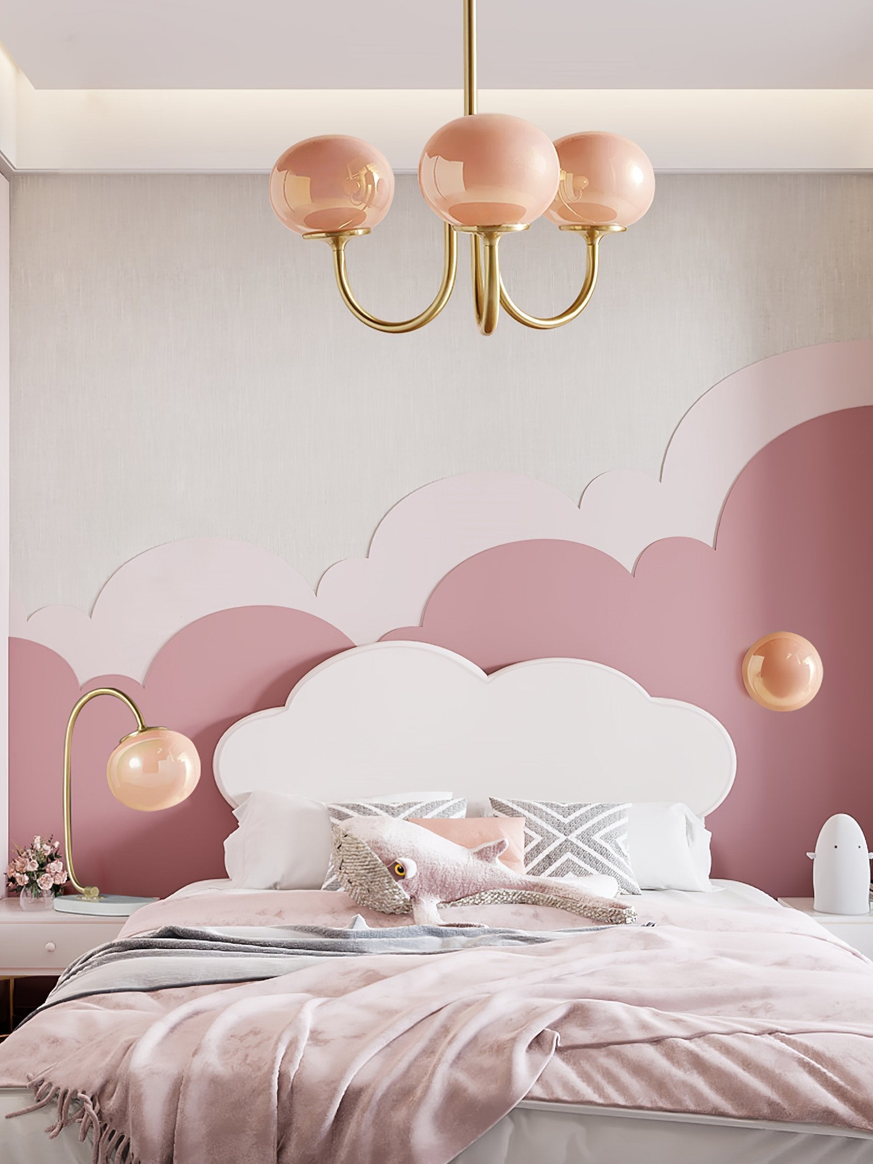 modern-marshmallow-pink-glass-pendant-light-gold-finish-ceiling-chandelier-lighting
