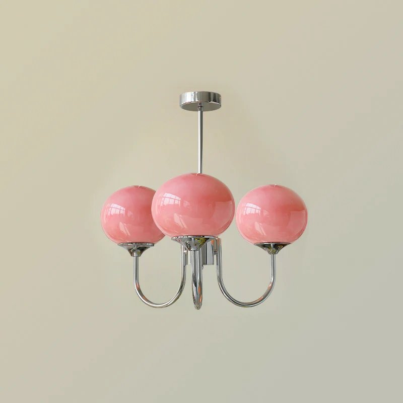 modern-marshmallow-pink-glass-pendant-light-gold-finish-ceiling-chandelier-lighting
