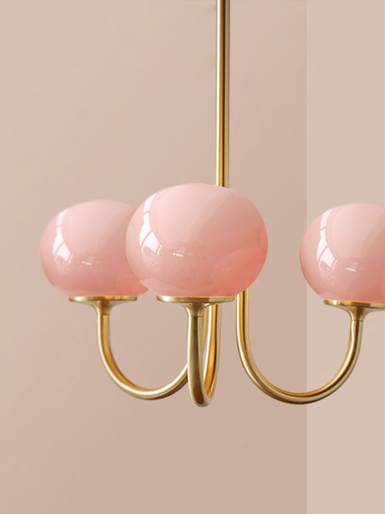modern-marshmallow-pink-glass-pendant-light-gold-finish-ceiling-chandelier-lighting