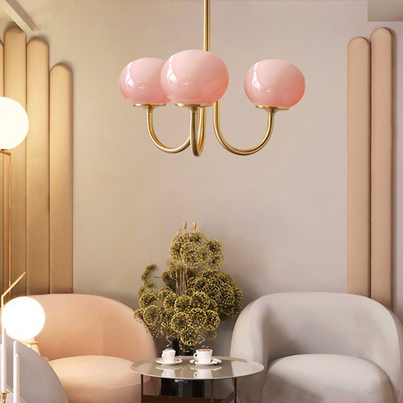 modern-marshmallow-pink-glass-pendant-light-gold-finish-ceiling-chandelier-lighting