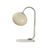 Elegant Geometric Table Lamp with Pink Glass Shade and Marble Base Gold Finish