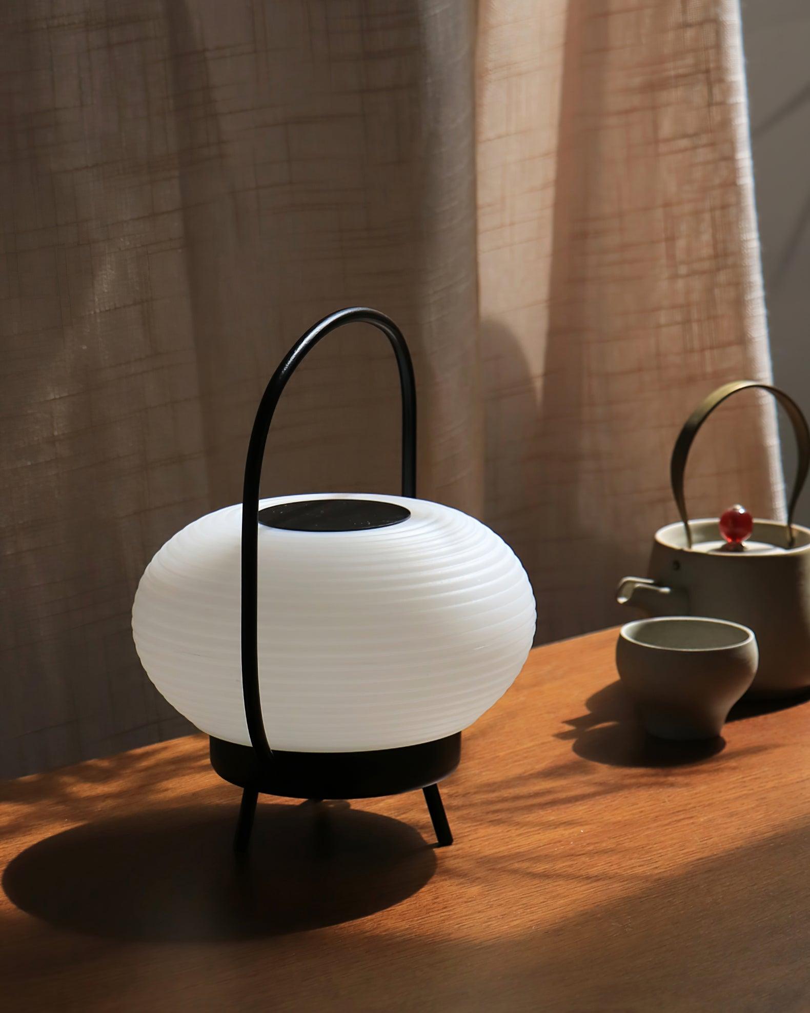Portable LED Table Lamp with Built in Battery Cordless Retro Accent Lighting for Indoors