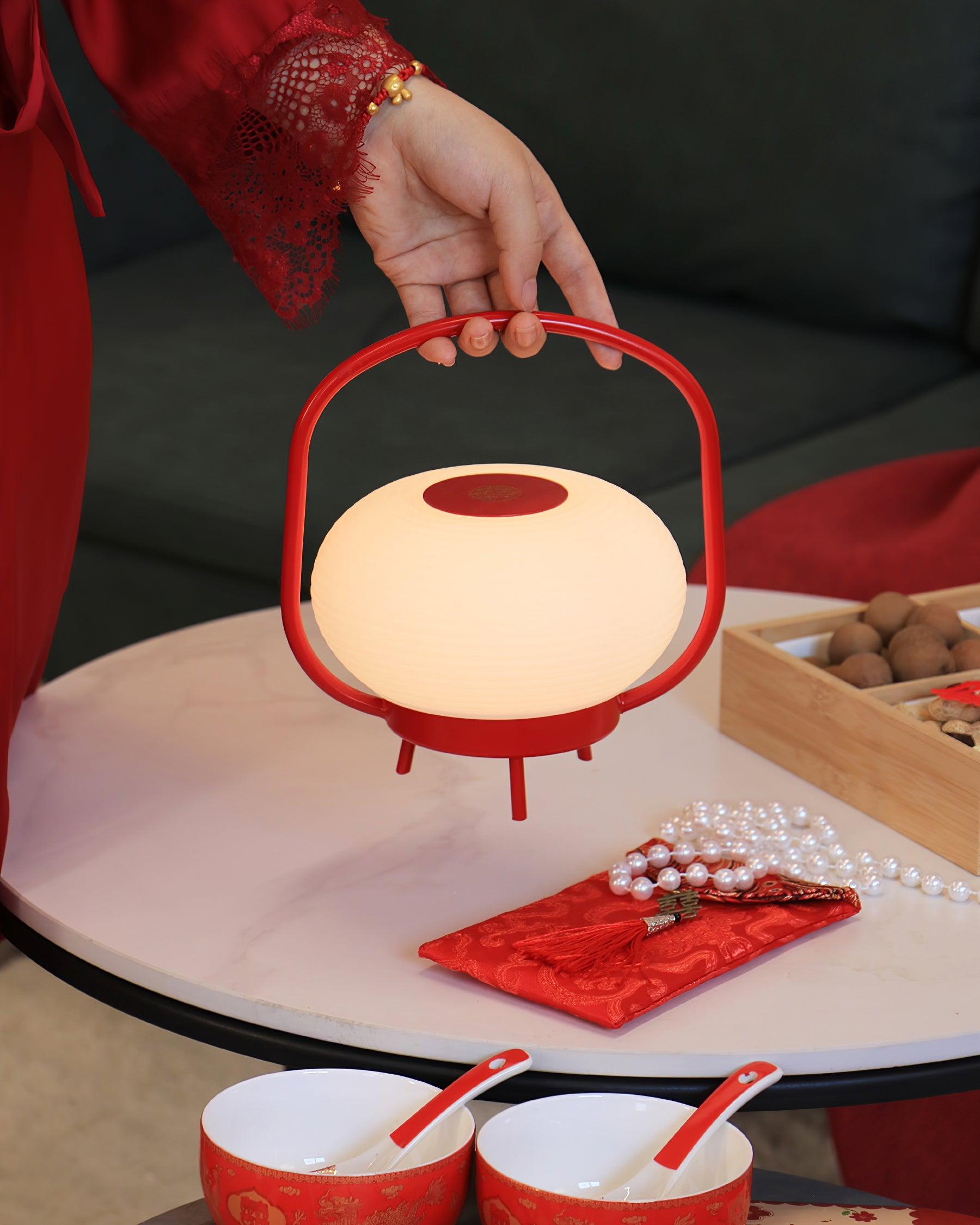 Portable LED Table Lamp with Built in Battery Cordless Retro Accent Lighting for Indoors