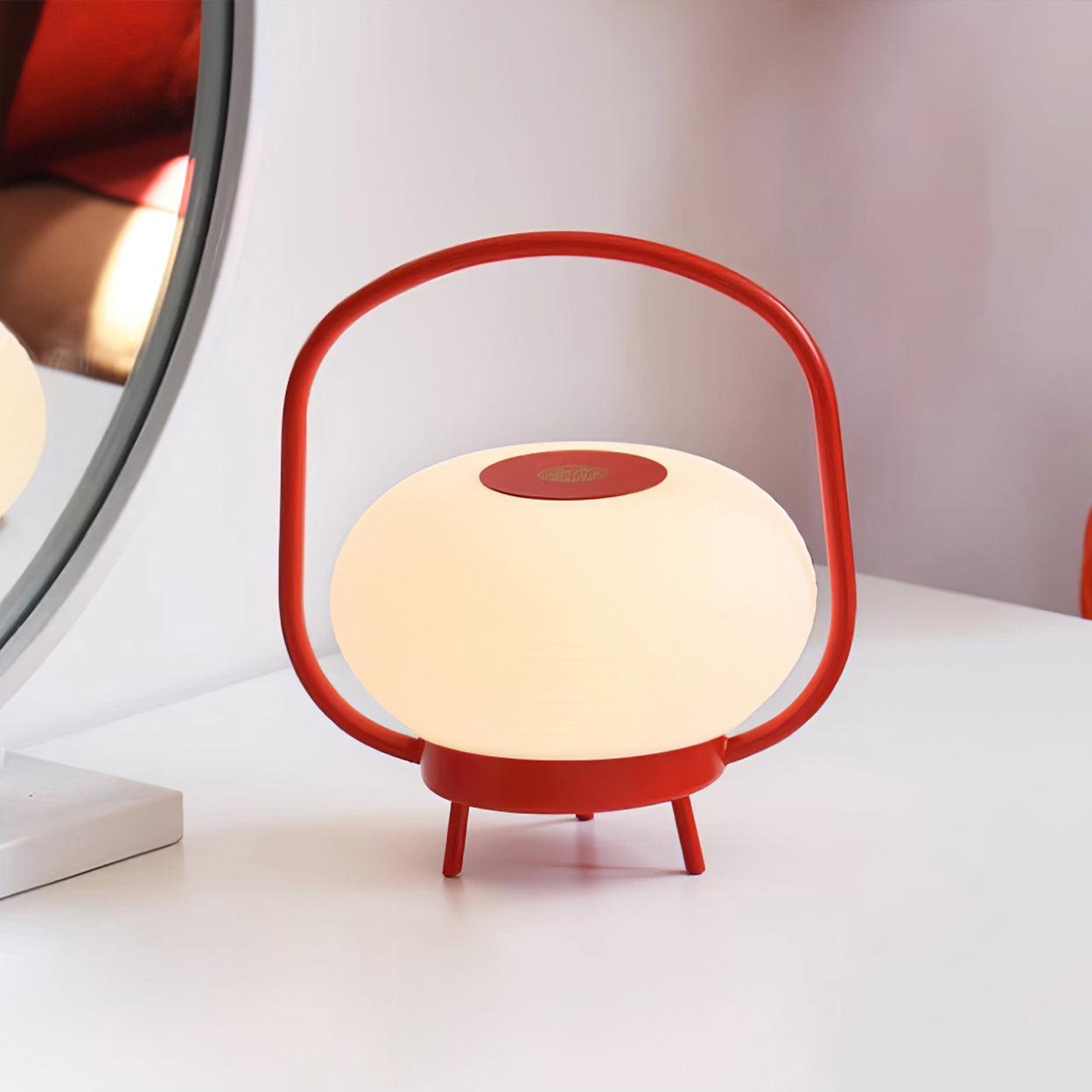 Portable LED Table Lamp with Built in Battery Cordless Retro Accent Lighting for Indoors