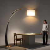 Elegant Arc Floor Lamp Large Curved Standing Light for Sofa and Dining Areas