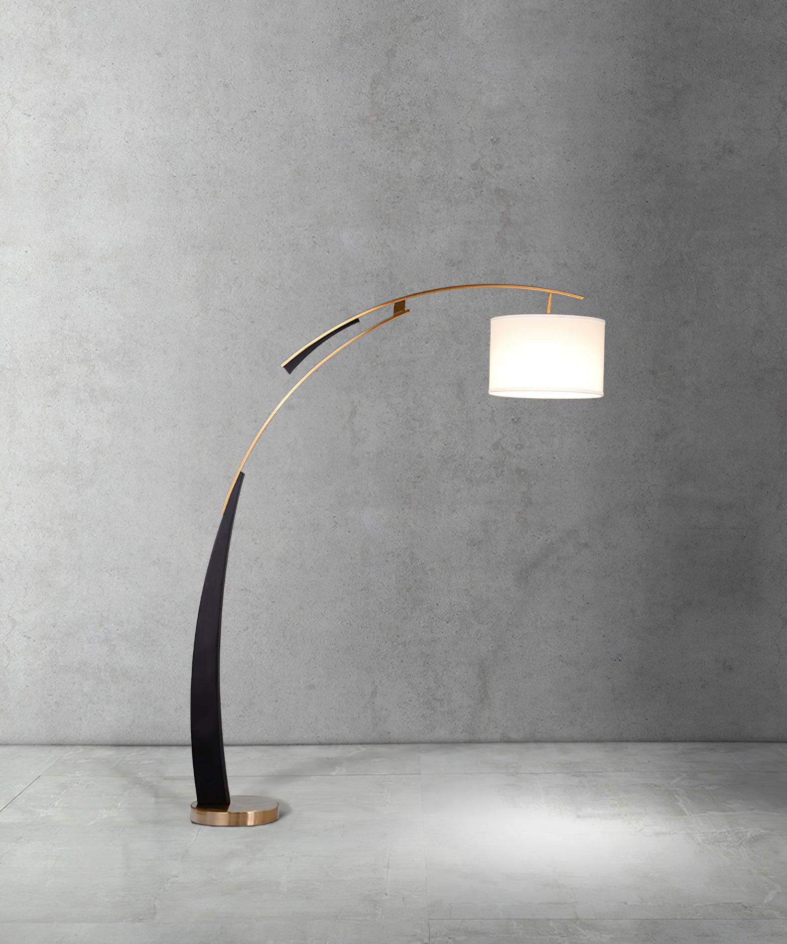 Elegant Arc Floor Lamp Large Curved Standing Light for Sofa and Dining Areas