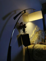 Elegant Arc Floor Lamp Large Curved Standing Light for Sofa and Dining Areas