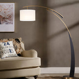 Elegant Arc Floor Lamp Large Curved Standing Light for Sofa and Dining Areas
