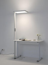 Matthis Modern LED Office Floor Lamp Aviation Grade Aluminum Standing Task Light White Finish