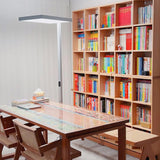 Matthis Modern LED Office Floor Lamp Aviation Grade Aluminum Standing Task Light White Finish