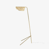 Modern Mediterranea Perforated Gold Metal LED Floor Lamp for Reading and Interior Lighting