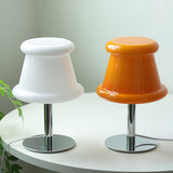 Contemporary Glass Globe Table Lamp with Chrome Base for Living Room and Desk