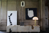 Contemporary Alabaster Stone Table Lamp with Bronze Finish for Luxury Bedroom and Office Lighting