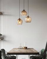 modern-ribbed-glass-pendant-light-with-melon-shade-for-dining-room