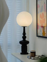 Architectural Roman Column Accent Lamp Elegant Resin and Glass Table Light