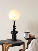 Architectural Roman Column Accent Lamp Elegant Resin and Glass Table Light