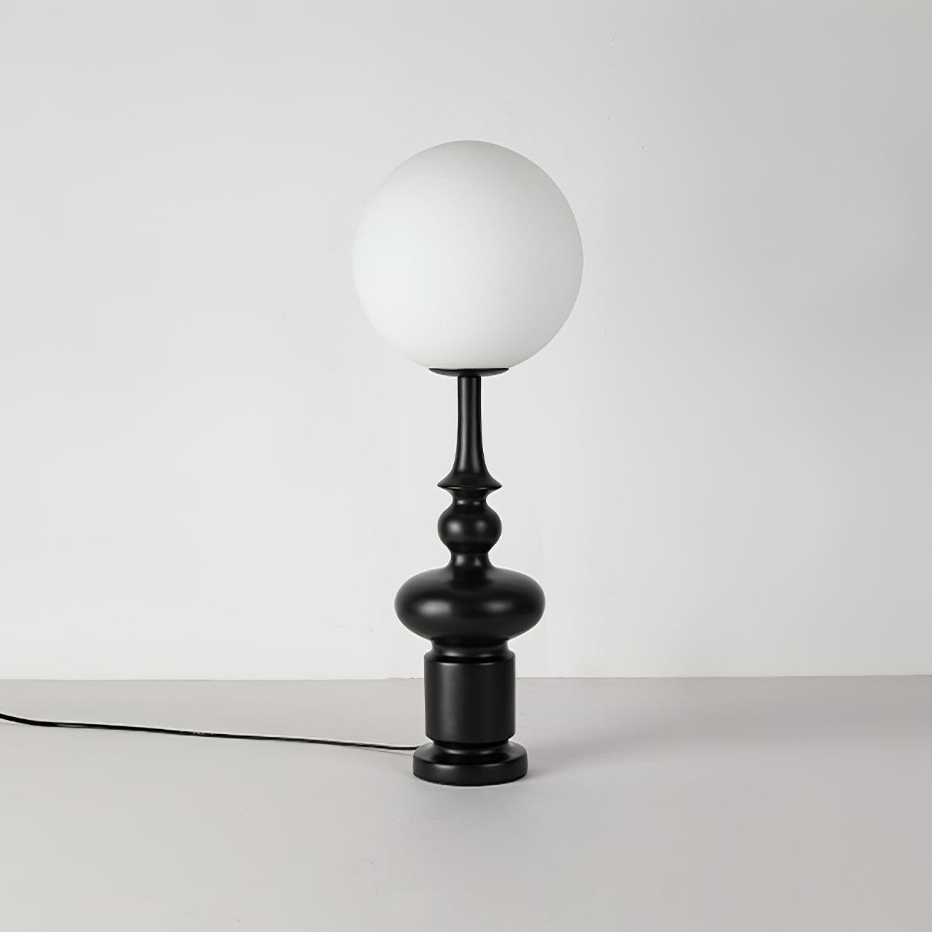 Architectural Roman Column Accent Lamp Elegant Resin and Glass Table Light