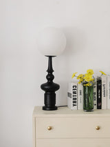 Architectural Roman Column Accent Lamp Elegant Resin and Glass Table Light