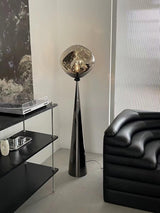 Modern Melt Glass Cone Floor Lamp Tall Decorative Standing Light
