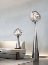 Modern Melt Glass Cone Floor Lamp Tall Decorative Standing Light