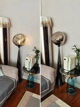 Modern Melt Glass Cone Floor Lamp Tall Decorative Standing Light