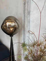 Modern Melt Glass Cone Floor Lamp Tall Decorative Standing Light
