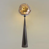 Modern Melt Glass Cone Floor Lamp Tall Decorative Standing Light