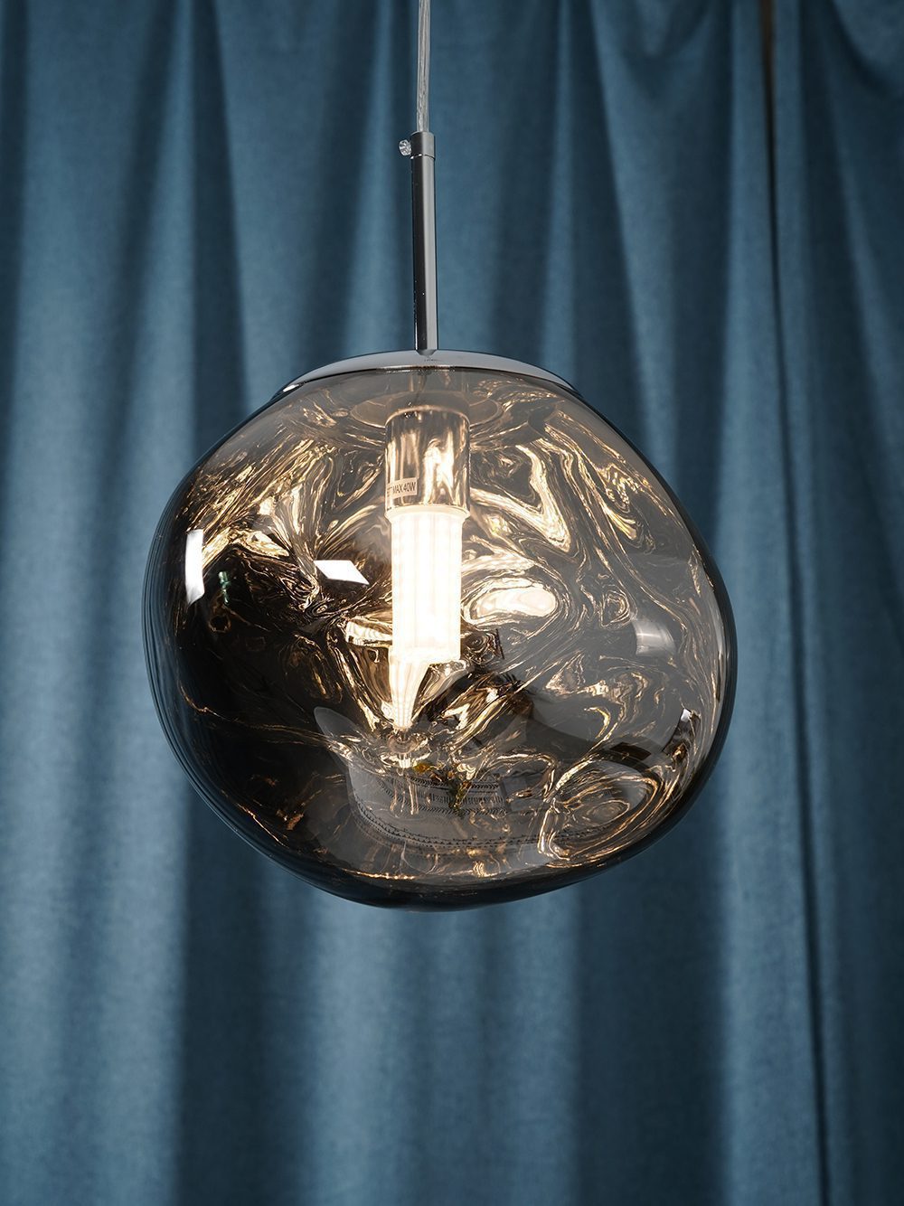 contemporary-melt-glass-style-lava-pendant-light-unique-mirror-finish-polycarbonate-hanging-lamp