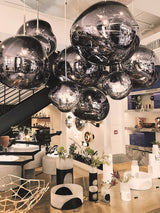 Multi Head Lava Melting Glass Pendant Light Round Ceiling Chandelier for Modern Interiors