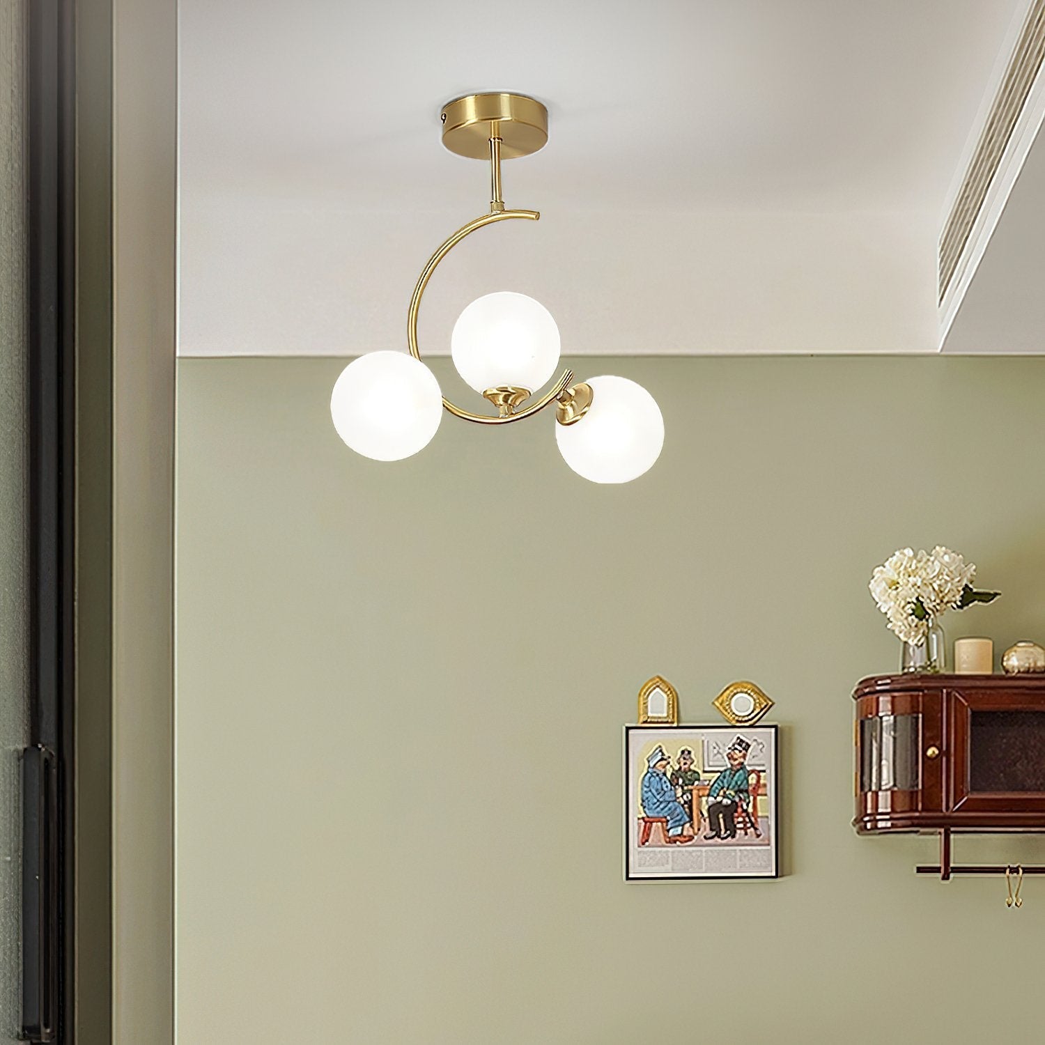 modern-meniscus-glass-globe-ceiling-lamp-artistic-sphere-semi-flush-mount-light-fixture