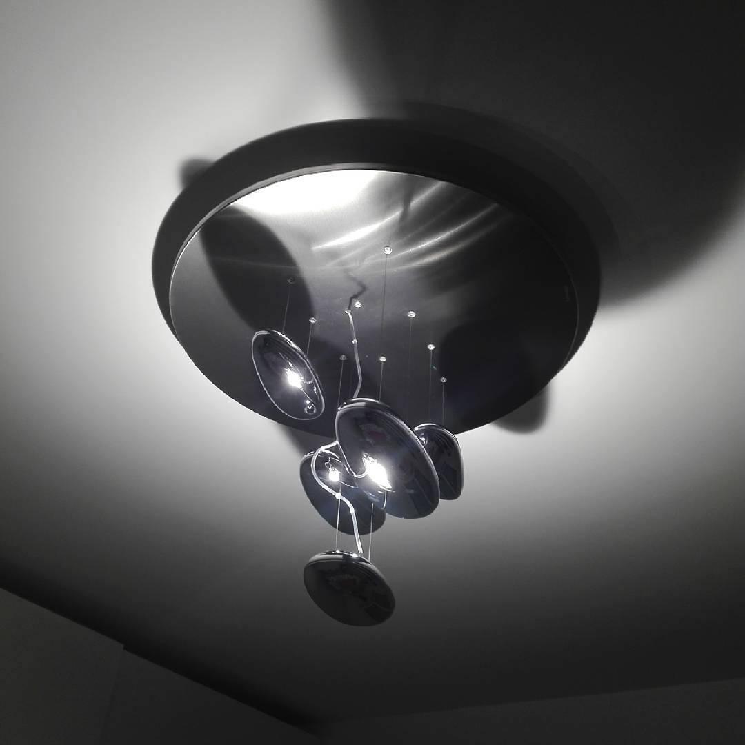 Modern Mercury Pebble LED Ceiling Lamp Sculptural Chrome Flush Mount Light Fixture