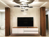 Modern Mercury Pebble LED Ceiling Lamp Sculptural Chrome Flush Mount Light Fixture