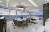 Modern Mercury Pebble LED Ceiling Lamp Sculptural Chrome Flush Mount Light Fixture