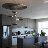Modern Mercury Pebble LED Ceiling Lamp Sculptural Chrome Flush Mount Light Fixture