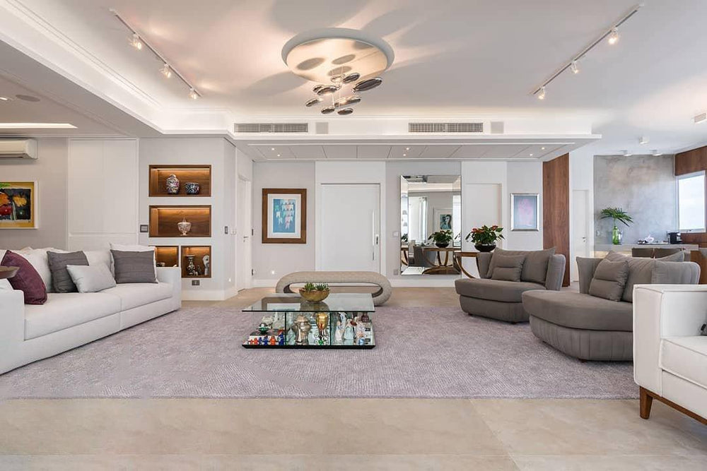 Modern Mercury Pebble LED Ceiling Lamp Sculptural Chrome Flush Mount Light Fixture