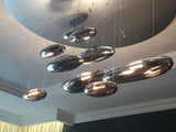 Modern Mercury Pebble LED Ceiling Lamp Sculptural Chrome Flush Mount Light Fixture