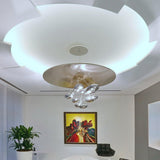 Modern Mercury Pebble LED Ceiling Lamp Sculptural Chrome Flush Mount Light Fixture