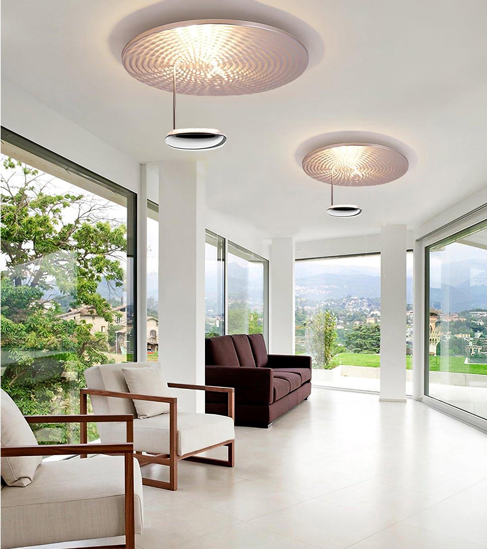 Modern Mercury Chrome Bio-morphic LED Ceiling Light for Contemporary Living Spaces